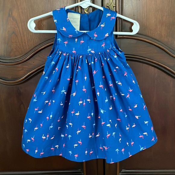 First Impressions Other - First Impressions Flamingo Dress 6-9M Baby Girl Blue Sleeveless Summer Dress